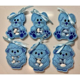Handmade Baby Shower Favors Boy Girl  Bunnies & Lambs SEE SHIPPING FOR MULTIPLE ITEMS