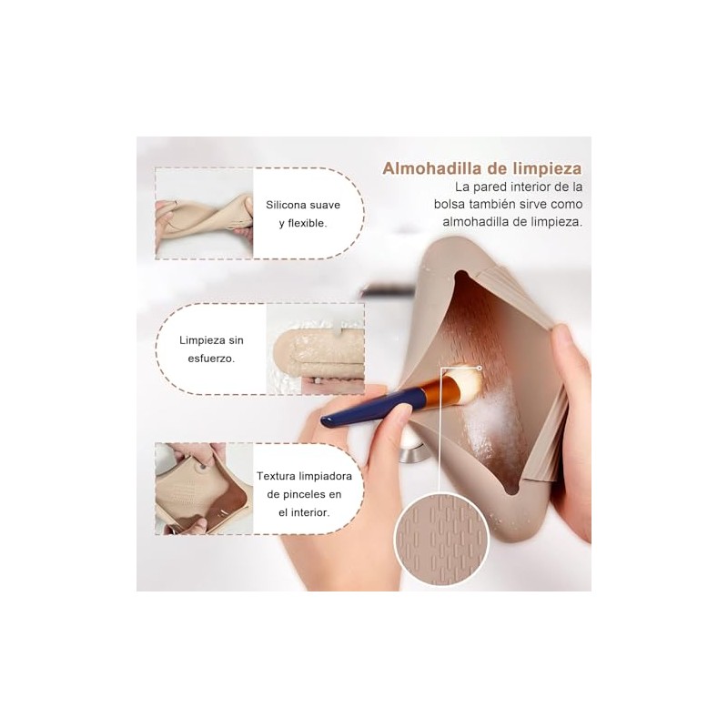 Estuche para Brochas de Maquillaje de Silicona
