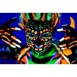 '"Invisible UV active Glow in the Dark Hair Gel Set/Blue/Green/Red