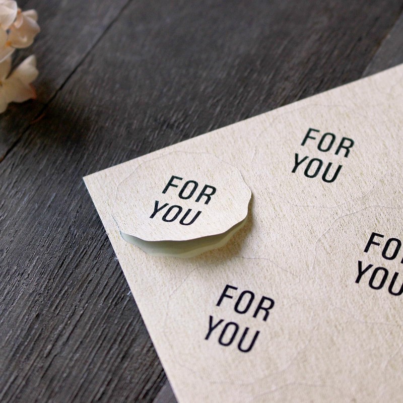 BAY LETTERPRESS Washi Gift Stickers, 24 Sheets for You, Wrapping,
