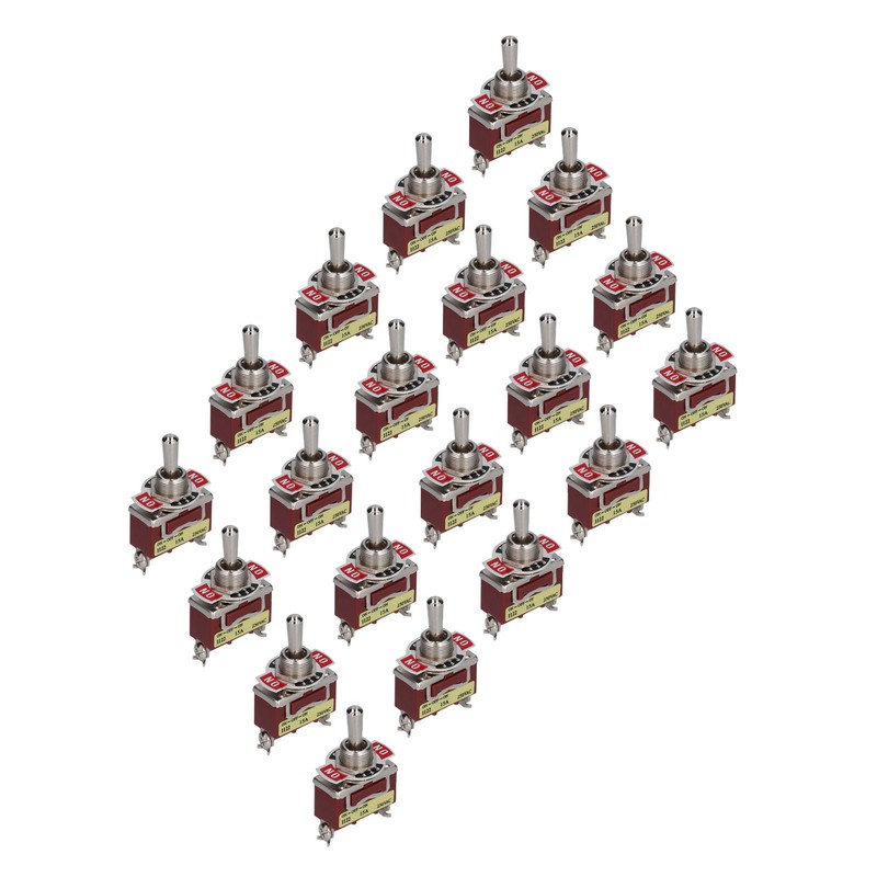 20 Sets Toggle Switch Rocker Self Locking 3 Terminal 3