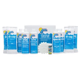In The Swim Super Swimming Pool Chemical Value Kit – for Above Ground and In-Ground Pools – Treats Up to 35K Gallons