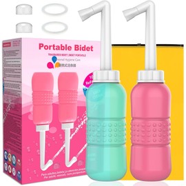 Bidé perineal invertido para el cuidado posparto, bidé portátil con bolsa de viaje, pulverizador perineal de mano, ducha vaginal reutilizable para mujeres, hombres y bebés.
