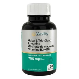 VERALIFE | Suplemento Alimenticio | L-triptofano, Gaba - L-Teanina - Magnesio - 60 Tabletas | 100gr Multivitaminico para Hombres - Multivitaminico para Mujer | Nutricion y Energia para tu Organismo
