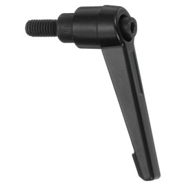 uxcell 1Pcs M6 x 12mm Adjustable Knobs Handle Male Thread Push Button Ratchet Quick Release Locking Rotating Bolt for Lathe Machinery, Black