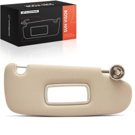 A-Premium Right Passenger Side Sun Visor Compatible with Dodge Ram 1500, Ram 2500, Ram 3500, 2002-2009 - with Vanity Mirror, Without Vanity Light, Beige Color - Replaces 1CT18TL2AA