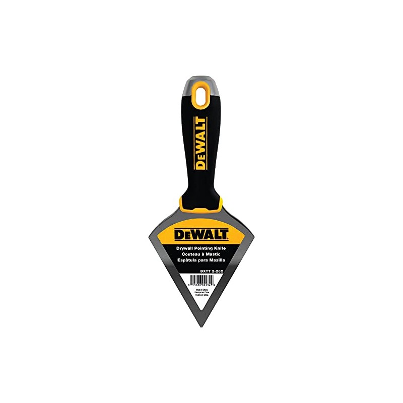 DEWALT Pointing Putty Knife| Stainless Steel w/Black Nylon Handle |