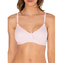 Fruit of the Loom Women's Lightly Lined Wire-Free Bra, Bittersweet Pink, 38B