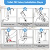 Saillong Toilet Float Replacement Kit, Universal Toilet Flusher Replacement Kit