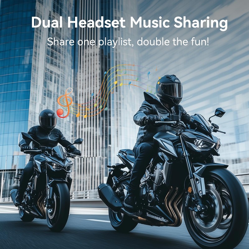 Spovii H9 Bluetooth Intercom for Motorcycle, Bluetooth 5.1, Wireless Communication