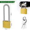 Mesybveo Pack of 2 Padlocks, 32 mm Padlock, Long Shackle