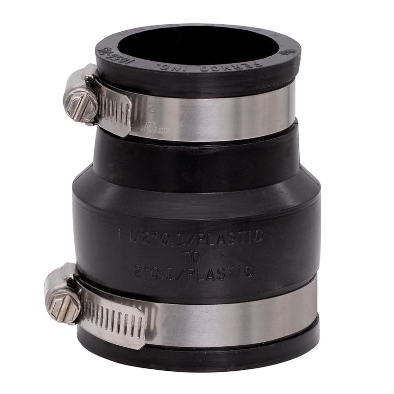 Fernco 1056-215 Flexible PVC Reducing Pipe Coupling 2-in. x 1-1/2-in.