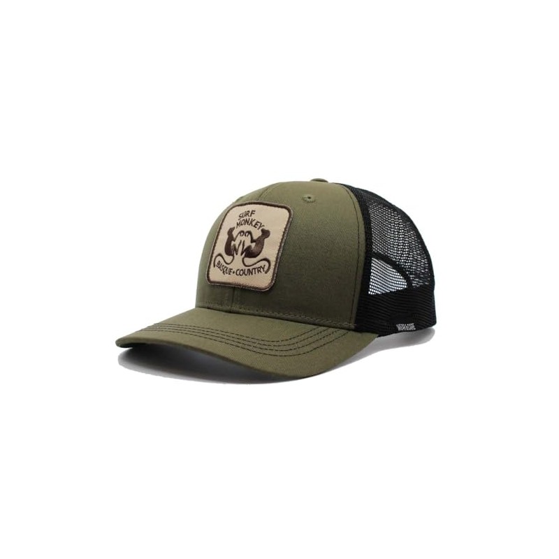 Surf Monkey Recycled Trucker Cap One Size 6P Design, olive