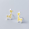 Giraffe Earrings Hypoallergenic 925 Sterling Silver Animal Stud Earrings Jewelry