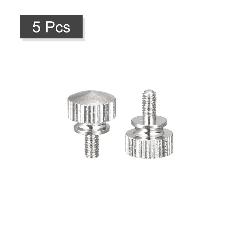 uxcell Knurled Thumb Screws, M3x6mm Brass Shoulder Bolts Grip Knobs