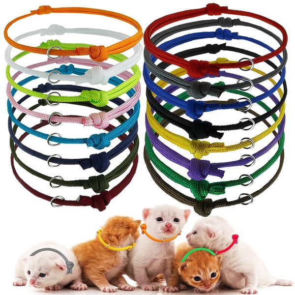 ZKGYUS Pack of 16 Puppy ID Collars Puppy Collars Adjustable
