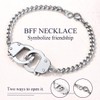 FindChic Handcuff Necklace Partners in Crime Stainless Steel Curb Chain