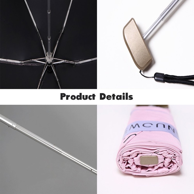 ToiM Mini Compact Sun & Rain Travel Umbrella, Lightweight Portable