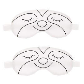 Baker Ross FE429 Sloth Fabric Sleeping Mask for Painting, Pack of 2, Sleep Masks to Make Yourself, Craft Set for Children to Decorate