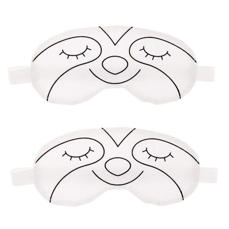 Baker Ross FE429 Sloth Fabric Sleeping Mask for Painting, Pack