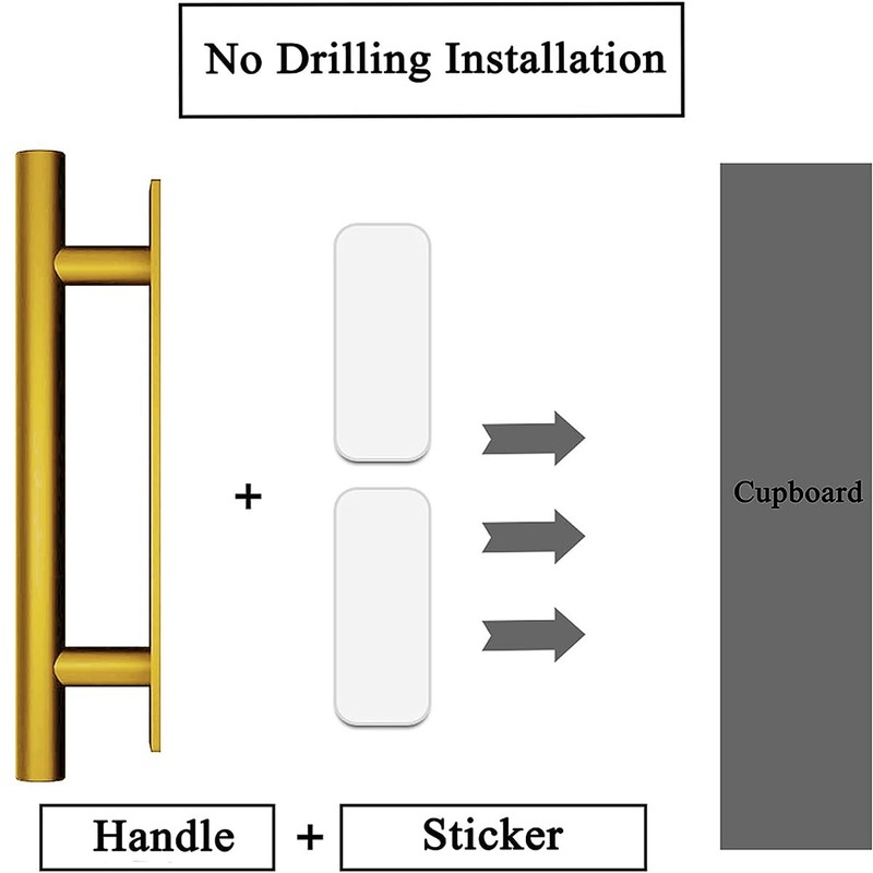 kwa heri Self-Stick Push Pull Helper 20 Pack Hidden Cabinet