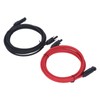 2pcs 12AWG 4mm² Solar Panel Extension Cable Black Red Solar