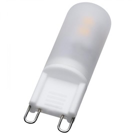 Satco S12330-2 Watt T4 LED Bulb, G9 Base, Frost Finish, 3000K, Dimmable, 120V, 1.77" x 0.51", 15W Incandescent Equivalent for Decorative, Residential, and Commercial Use