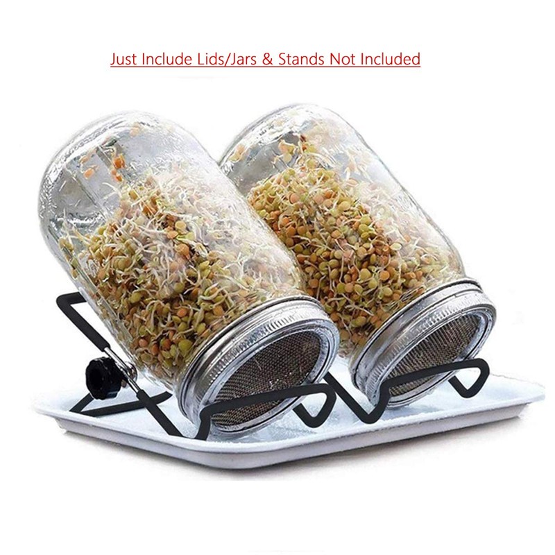 4 Pack Mason Jar Sprouting Lids - Wide Mouth Mason
