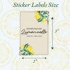 Joyful Artistry Limoncello Labels - 14 Rectangular 2"x3" Limoncello Labels