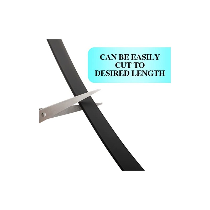 Tondiamo 72 Inch Black Shower Door Rubber Seal Strip
