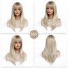 Esmee Long Straight Blonde Wigs for Women with Fringe Natural