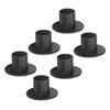 6Pcs Black Taper Candle Holder Matte Candle Candlestick Holder Stand