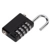 Gym Bag Locker Padlock 4 Digit Combination Zinc Alloy Black