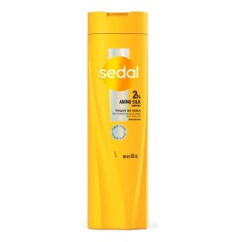 SEDAL Shampoo Toque de Seda, 2% Amino-Silk Complex. 100 h de Suavidad en 1 min*. Cabello 100% más Sedoso. Control del Frizz*, 300 mL