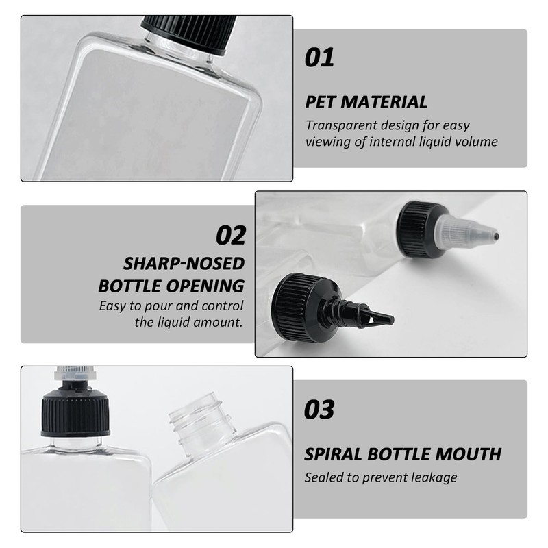 EOWVISN 3 Pieces 100Ml Oil Bottle And 4 Pieces Sauce