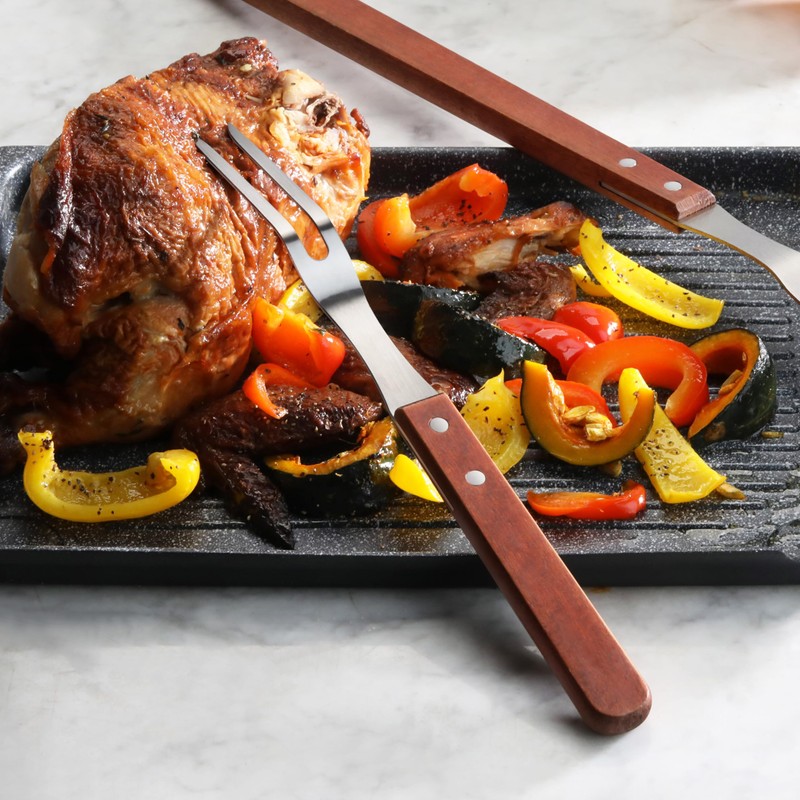 New Star Foodservice | Commercial Grade BBQ Fork, Wood Handle