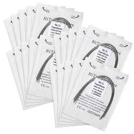 Alambres de Arco Niti Superelásticos, 100 Piezas, Color Plateado, con Memoria de Forma, para Ortodoncia Dental