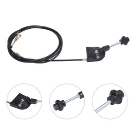 Creative.C Excavator Throttle Control Cable 2.5M 8.2ft Manual Flexible Throttle Wire for EX230 EX230 Throttle Control Cable with Black Knob, Universal Fit