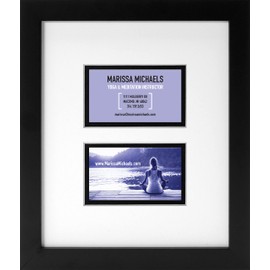 Business Card Display Frame (2 Cards, Black Frame)