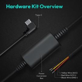 BOTSLAB Dash Cam Hardwire Kit Type-C USB Hardwire Kit