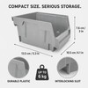 Stackable Plastic Parts Bins for Garage Tool Storage