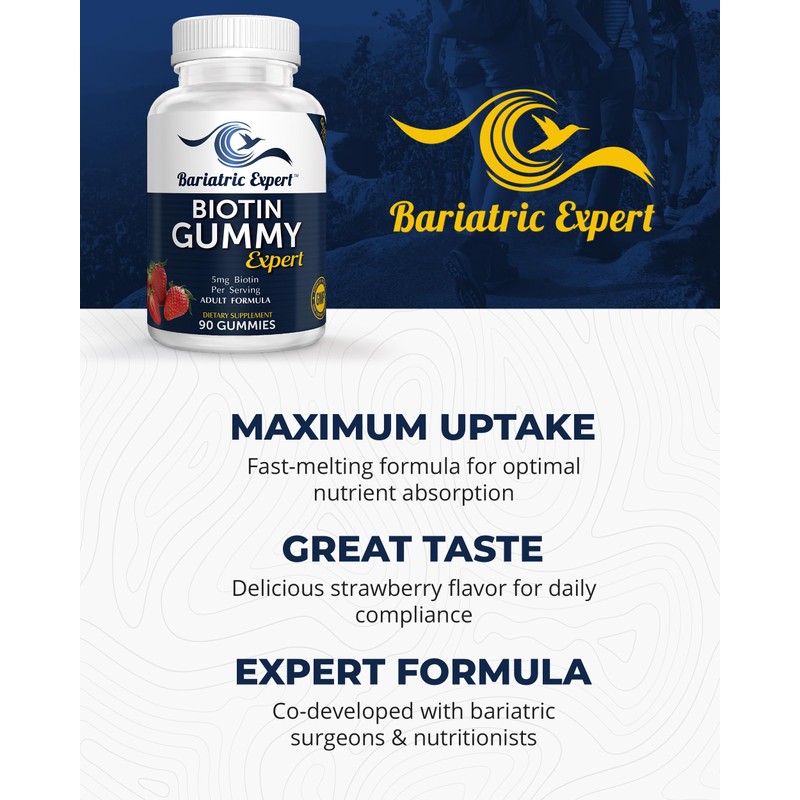 Bariatric Expert Biotin Vitamin – Fast-Melting Dietary Supplement for Adults