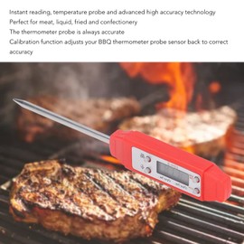 Meat Thermometer Pen Type Pocket Thermometer Digital Instant Read Thermometer Food Thermometer for Cooking(Red)