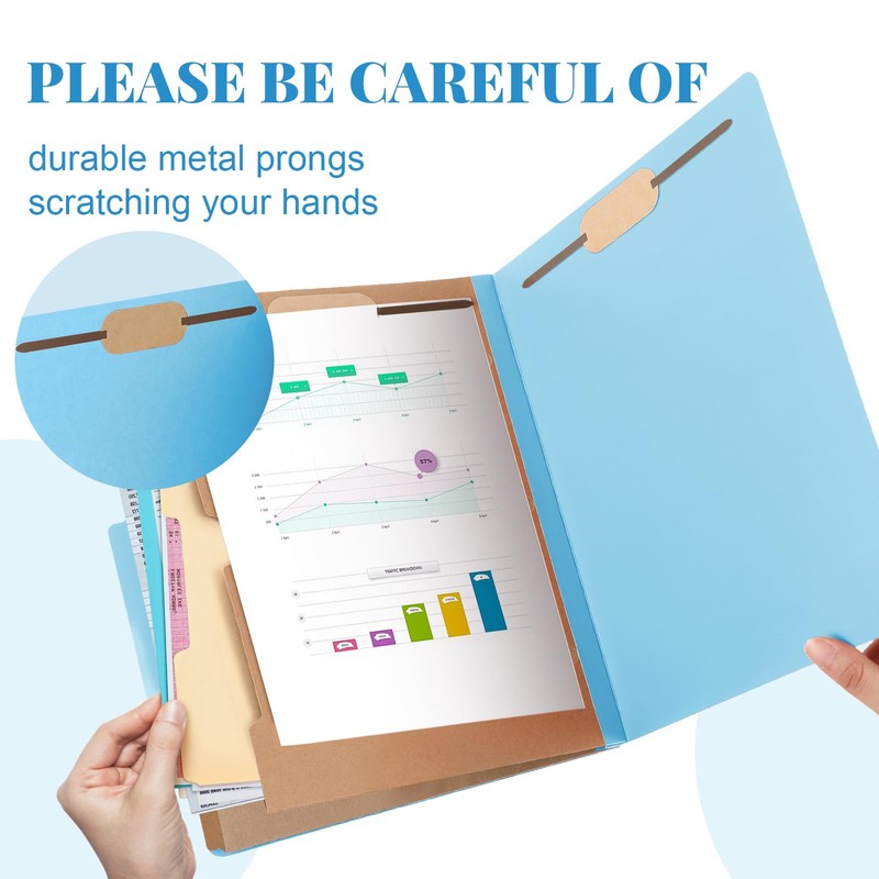 Skyygemm 24 Pcs Classification Folders Letter Size, 2 Pocket Dividers