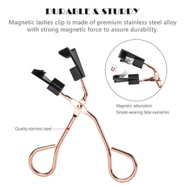 INDKOPVA Aplicador de pestañas magnéticas, clip magnético para pestañas postizas, fácil de aplicar rizador de pestañas magnético con pinzas para cejas