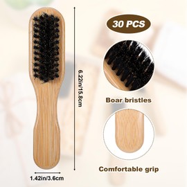 30 Pack Boar Bristle Hair Brush Bulk, Bulk Soft Bristles Brush