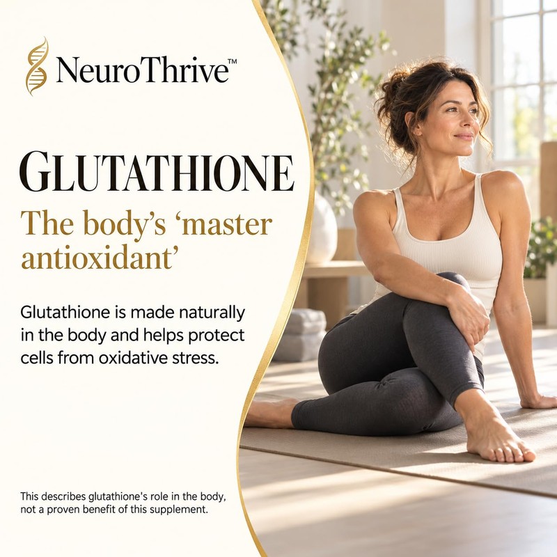 NeuroThrive Reduced L-Glutathione (GSH) 200mg, 90 Vegan Capsules
