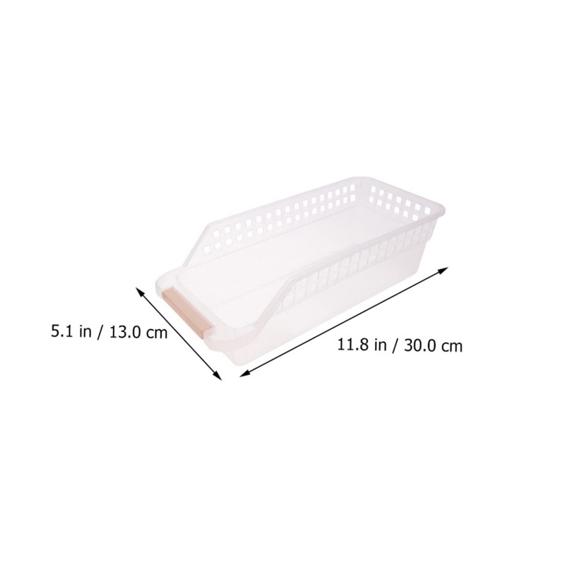 SHOWERORO 4pcs Plastic Drawer Storage Basket Multi-Purpose Sundries Organizer for