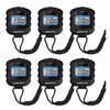 Pgzsy 6 Pack Square Style Multi-Function Electronic Digital Sports Stopwatch