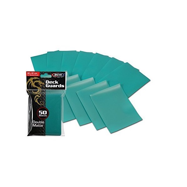 BCW Teal Double Matte Deck Guards - 1500 ct